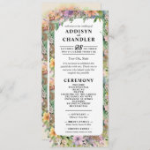 Programme Mariage Fleur sauvage Whimsical Pastel Watercolor (Devant / Derrière)