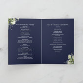 Programme Mariage Fleurie de Verdure Bleu Marine (Intérieur)