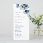 Programme Mariage Fleurs Bleues Artistiques (Debout devant)