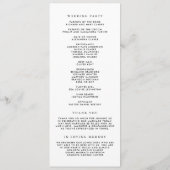 Programme Mariage Fleurs de Bourgogne et Bleu à l'aquarelle (Dos)