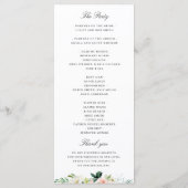 Programme mariage floral (Dos)