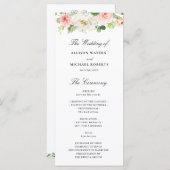 Programme mariage floral (Devant / Derrière)