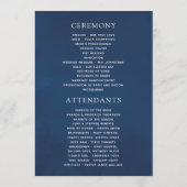 Programme Mariage floral à thème nautique à l'aquarelle avec (Dos)
