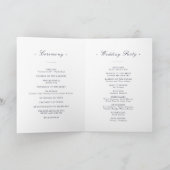 Programme Mariage floral abstrait or vert classique (Intérieur)
