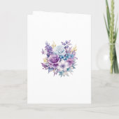 Programme Mariage floral argent, bleu glacé et lilas (Dos)