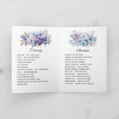 Programme Mariage floral argent, bleu glacé et lilas (Intérieur)