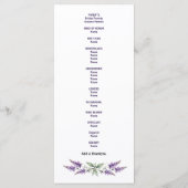 Programme Mariage Floral au Lilas Lavande (Dos)