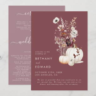 Programme Mariage Floral Automnal Fantaisiste