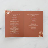 Programme Mariage Floral Automne Rustique Script (Intérieur)