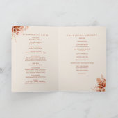 Programme Mariage Floral Automne Rustique Script (Intérieur)