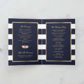 Programme Mariage floral bleu bleu blanc or bleu rose (Intérieur)