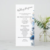 Programme Mariage floral bleu et blanc (Debout devant)