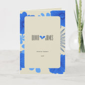 Programme Mariage floral bleu romantique (Devant)