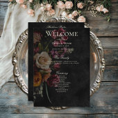 Programme Mariage floral d'automne élégant foncé