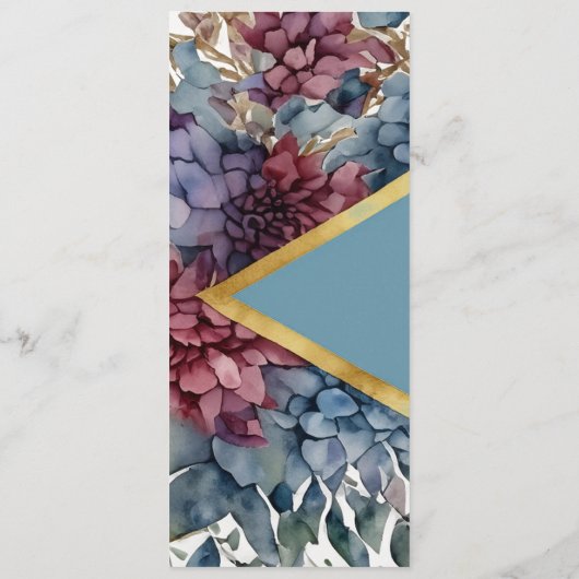 Programme Mariage floral élégant enchanté (Dos)