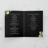 Programme Mariage Floral Et Feuillage Noir Et Blanc (Intérieur)