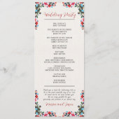 Programme Mariage Floral Floral Colorful (Dos)