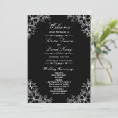 Programme Mariage Floral Orné Blanc (Debout devant)