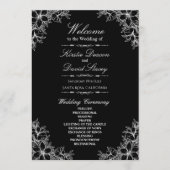 Programme Mariage Floral Orné Blanc (Devant)