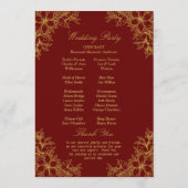 Programme Mariage Floral Orné Or (Dos)