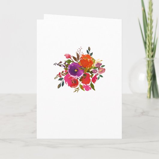 Programme Mariage floral pourpre et orange (Dos)
