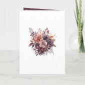 Programme Mariage Floral Prune, Gris, Cuivre et Rose Poussié (Dos)