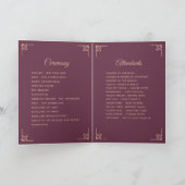 Programme Mariage Floral Prune, Gris, Cuivre et Rose Poussié (Intérieur)