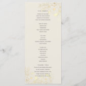 Programme Mariage Floral Rose Doré Poussiéreux (Dos)