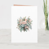 Programme Mariage floral Rose Poussiéreuse, Vert Menthe et B (Dos)