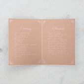 Programme Mariage floral Rose Poussiéreuse, Vert Menthe et B (Intérieur)