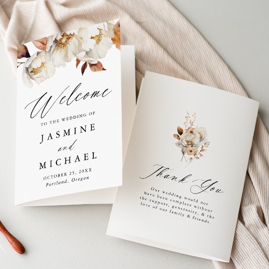 Programme Mariage floral rustique d'automne