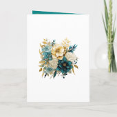 Programme Mariage floral sarcelle et or (Dos)