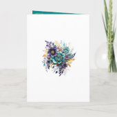 Programme Mariage floral sarcelle, violet et or (Dos)