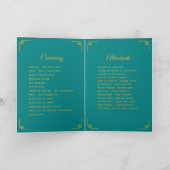 Programme Mariage floral sarcelle, violet et or (Intérieur)