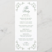 Programme Mariage Floral Vintage Vert Sauge (Dos)