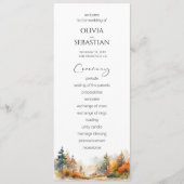 Programme Mariage forestier d'automne rustique (Devant)