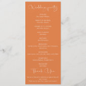 Programme Mariage forestier d'automne rustique (Dos)