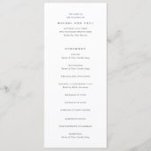 Programme Mariage Formel Classique Intemporel (Devant)