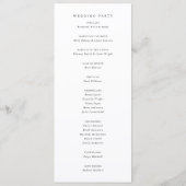 Programme Mariage Formel Classique Intemporel (Dos)