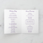 Programme Mariage Formel Élégant Violet Traditionnel (Intérieur)