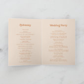 Programme Mariage Formel Simple Minimal Terracotta Plié (Intérieur)