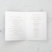 Programme Mariage Formel Typographie Simple Taupe (Intérieur)
