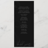Programme Mariage Formel Vintage Noir et Blanc (Dos)