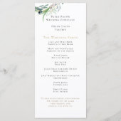 Programme Mariage frontalier Feuille de l'aquarelle (Dos)