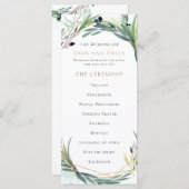 Programme Mariage frontalier Feuille de l'aquarelle (Devant / Derrière)