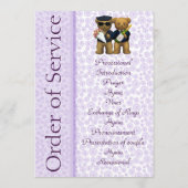 Programme Mariage gay Ordre de service Nounours couple (Dos)