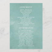 Programme Mariage géométrique à l'aquarelle Eucalyptus (Dos)