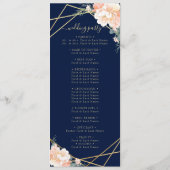 Programme Mariage géométrique Chic Marine Blue Peach Cream G (Dos)