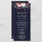 Programme Mariage géométrique de la marine florale de Bourgo (Devant / Derrière)