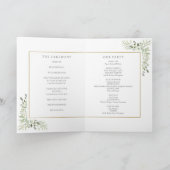 Programme Mariage géométrique doré à feuillage verdoyant (Intérieur)